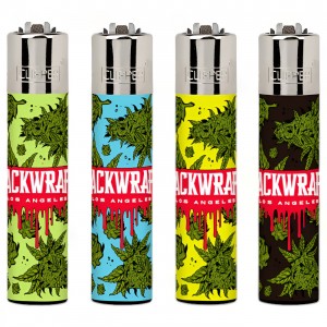 Clipper Lighters - Packwraps Flower Lighters - 48ct Display